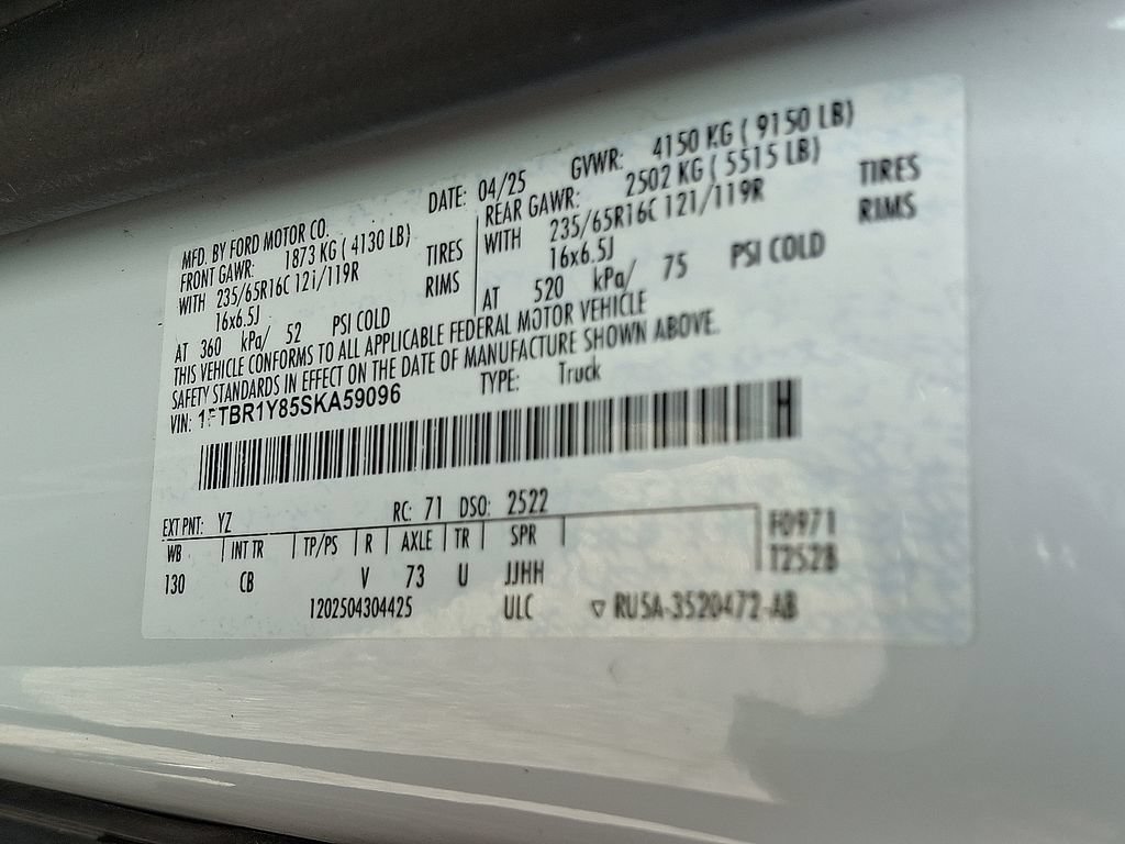 Used 2025 Ford Transit 250 Low Roof w/ Exterior Upgrade Package RWD image 25