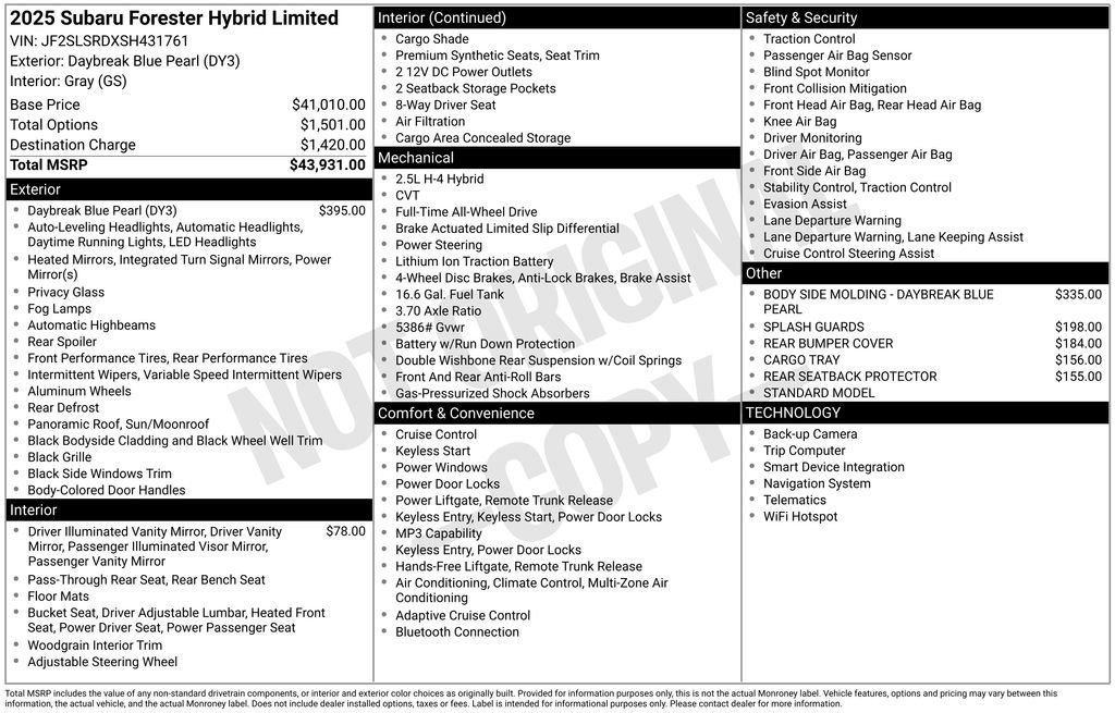 Certified 2025 Subaru Forester Limited AWD/4WD image 8