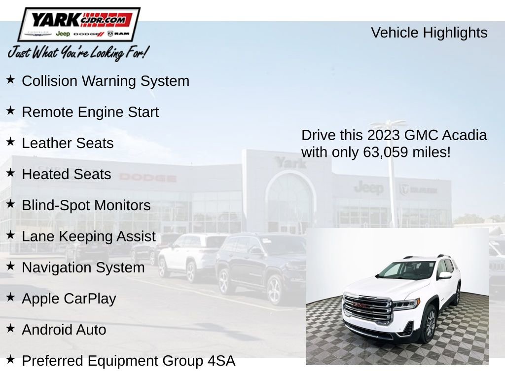 Used 2023 GMC Acadia SLT image 7