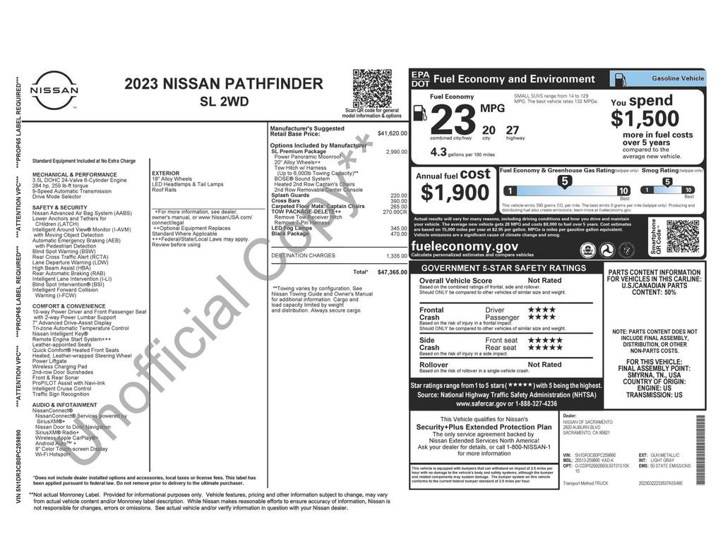 Used 2023 Nissan Pathfinder SL w/ SL Premium Package image 4