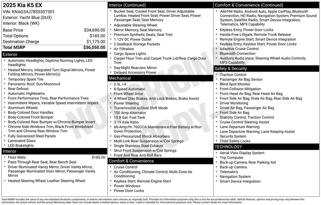 Used 2025 Kia K5 EX image 8