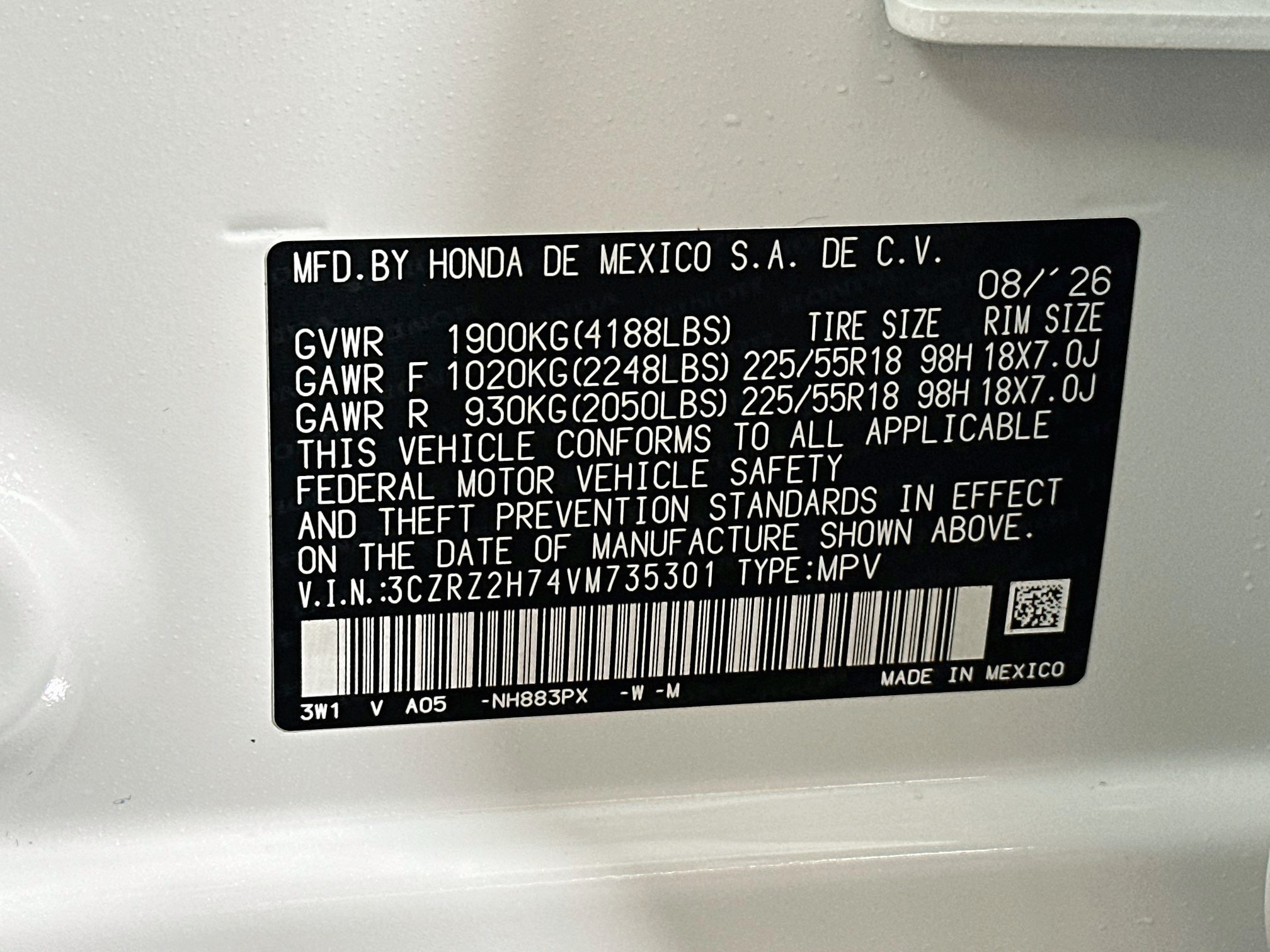 New 2027 Honda HR-V EX-L image 30