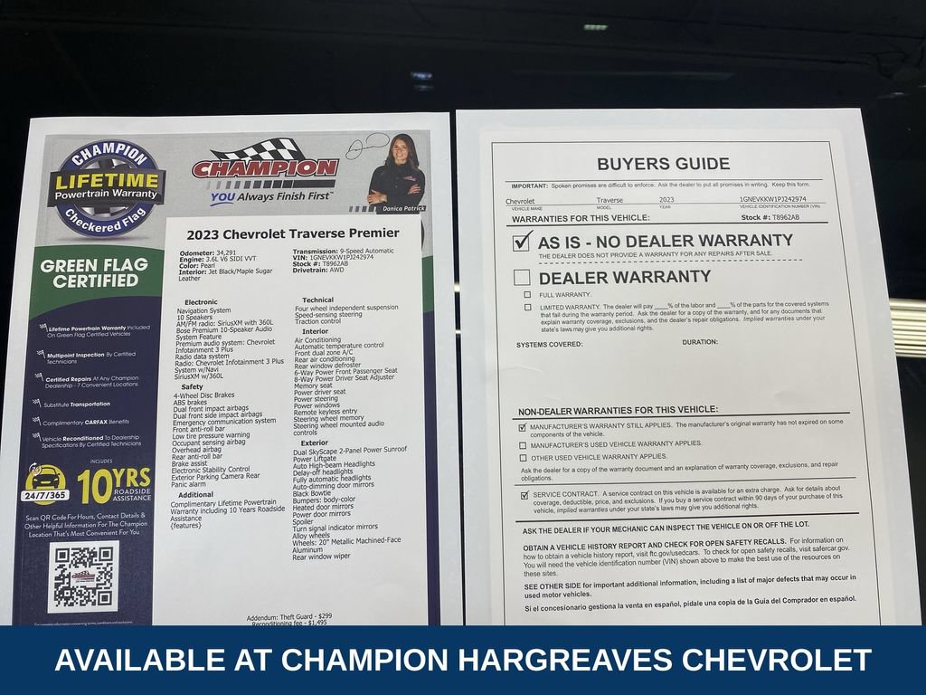 Certified 2023 Chevrolet Traverse Premier w/ LPO, Floor Liner Package AWD/4WD image 43