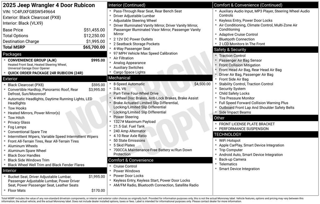 Used 2025 Jeep Wrangler Unlimited Rubicon w/ Convenience Group image 6