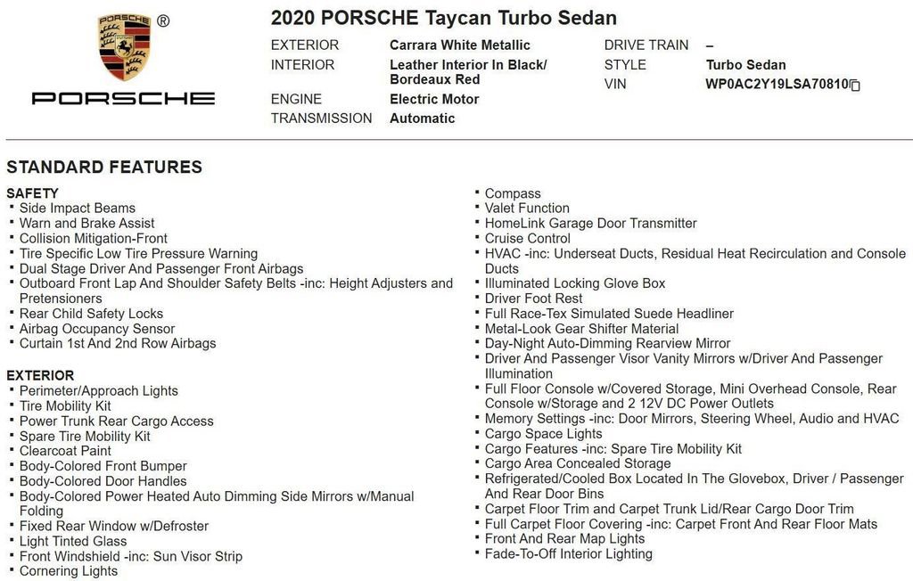 Used 2020 Porsche Taycan Turbo image 18