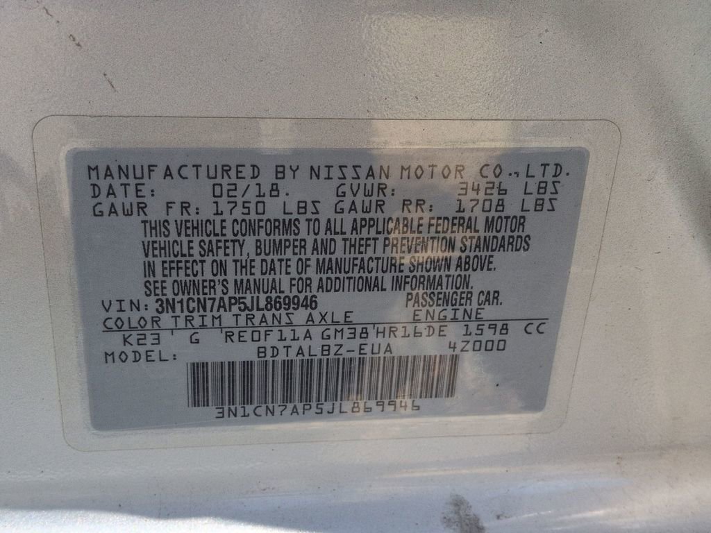 Used 2018 Nissan Versa SV w/ SV Special Edition Package image 28