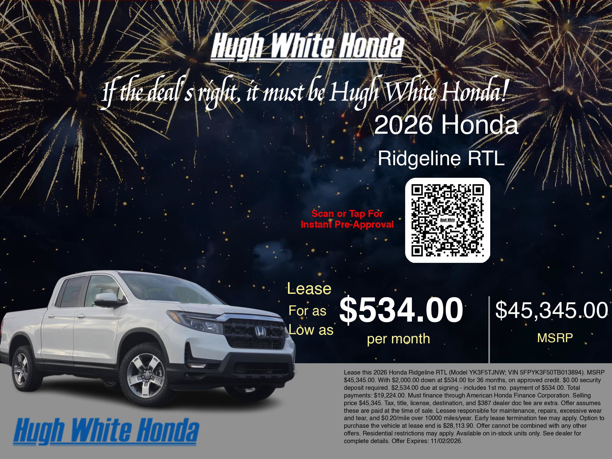 New 2026 Honda Ridgeline RTL image 28