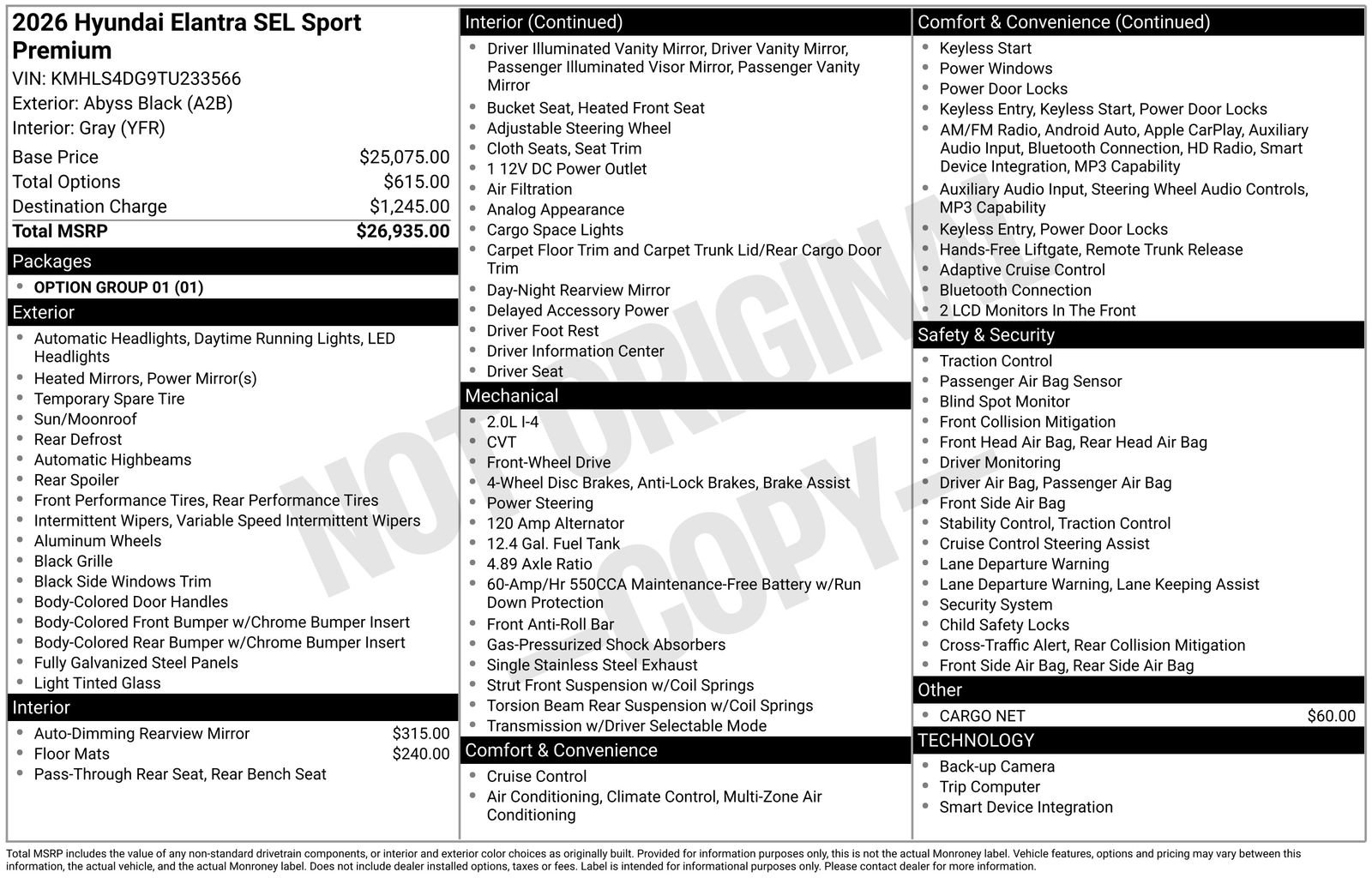 New 2026 Hyundai Elantra SEL Sport Premium FWD image 21