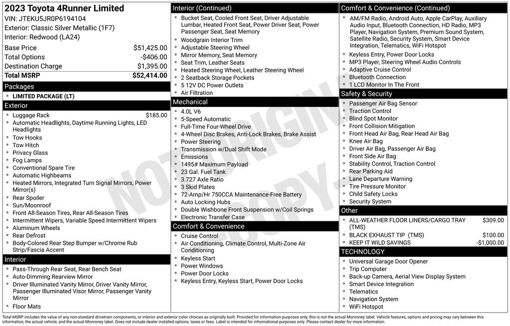 Used 2023 Toyota 4Runner Limited image 6