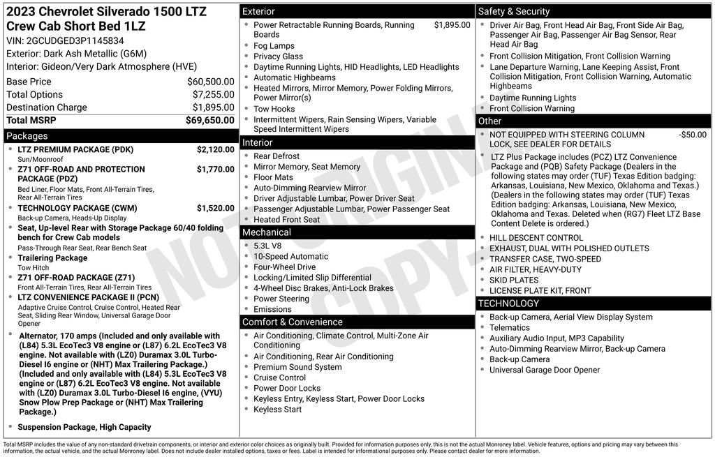 Used 2023 Chevrolet Silverado 1500 LTZ w/ LTZ Premium Package image 10