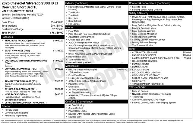 New 2026 Chevrolet Silverado 2500 LT w/ Trail Boss Package image 16