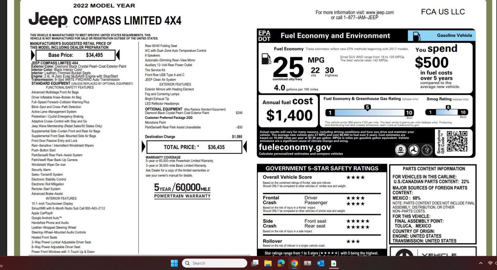 Used 2022 Jeep Compass Limited image 4