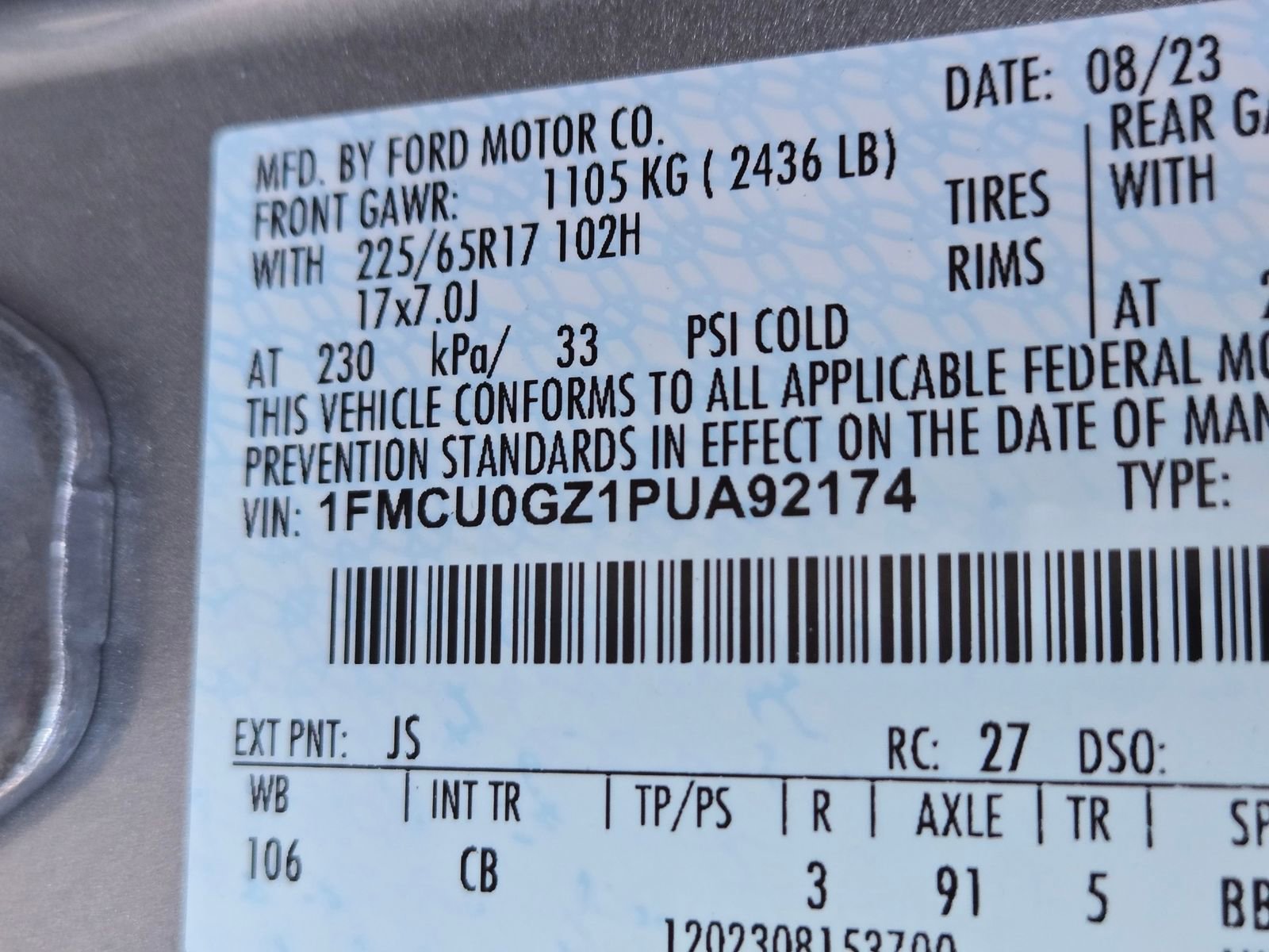 Used 2023 Ford Escape Active image 33