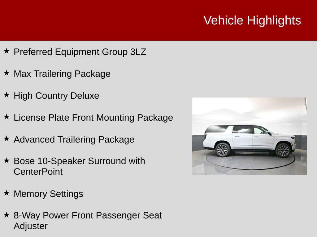 New 2026 Chevrolet Suburban High Country AWD/4WD image 2