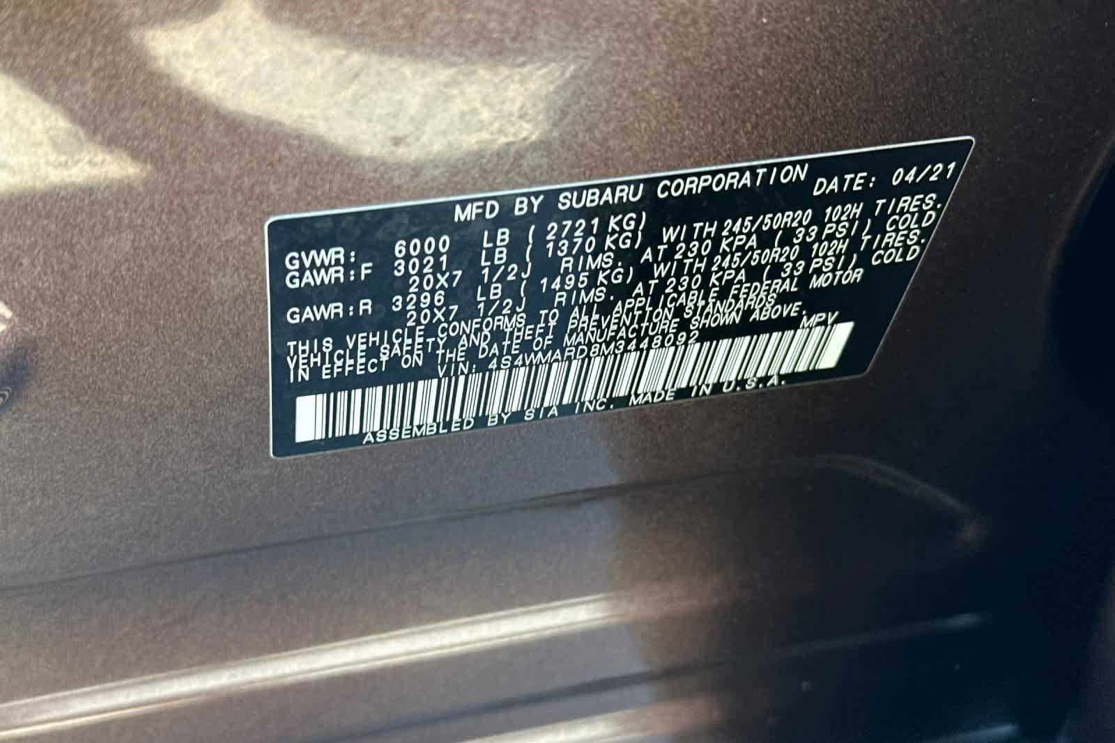 Used 2021 Subaru Ascent Touring AWD/4WD image 30