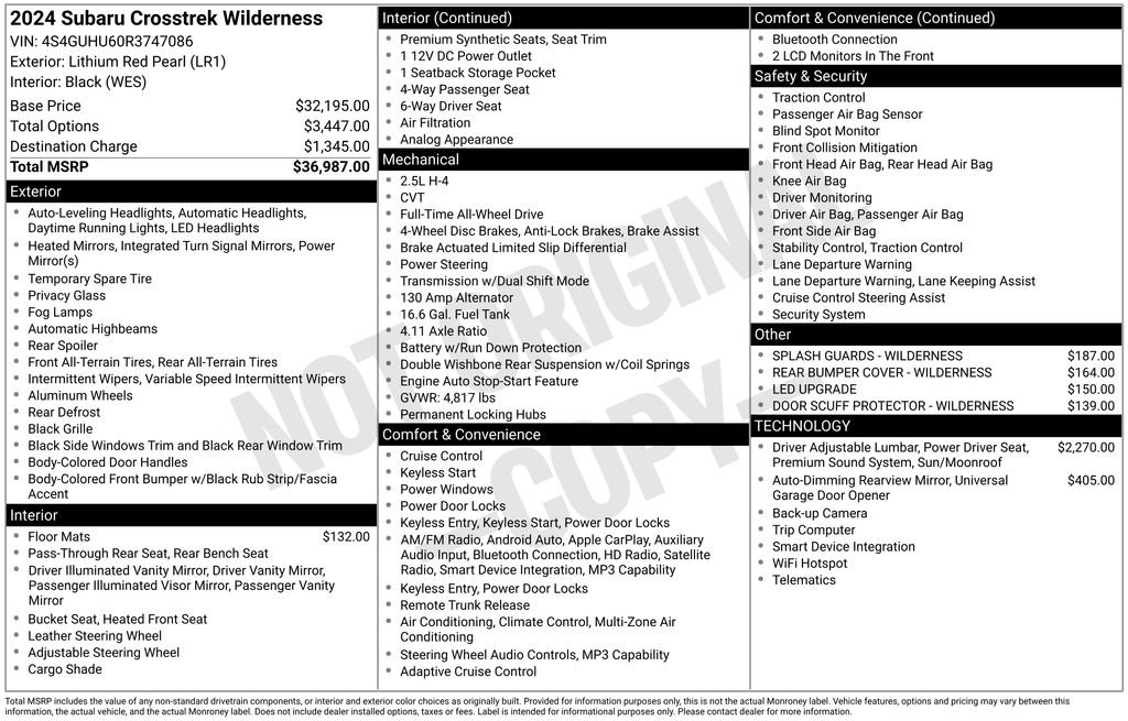 Used 2024 Subaru Crosstrek 2.5i Wilderness image 19