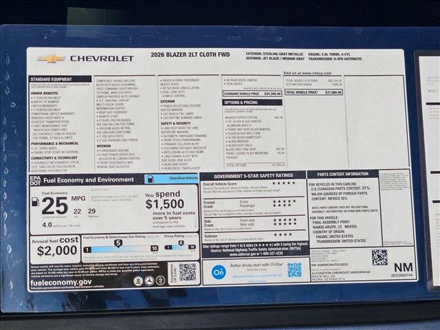 New 2026 Chevrolet Blazer LT w/ Midnight/Sport Edition image 17