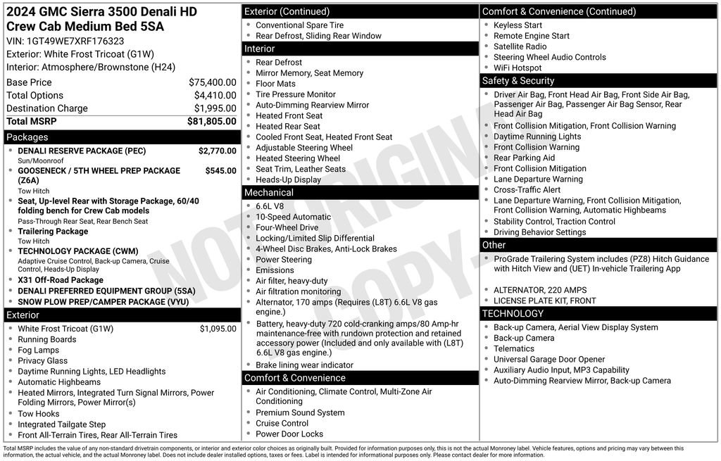 Used 2024 GMC Sierra 3500 Denali w/ Denali Reserve Package AWD/4WD image 6