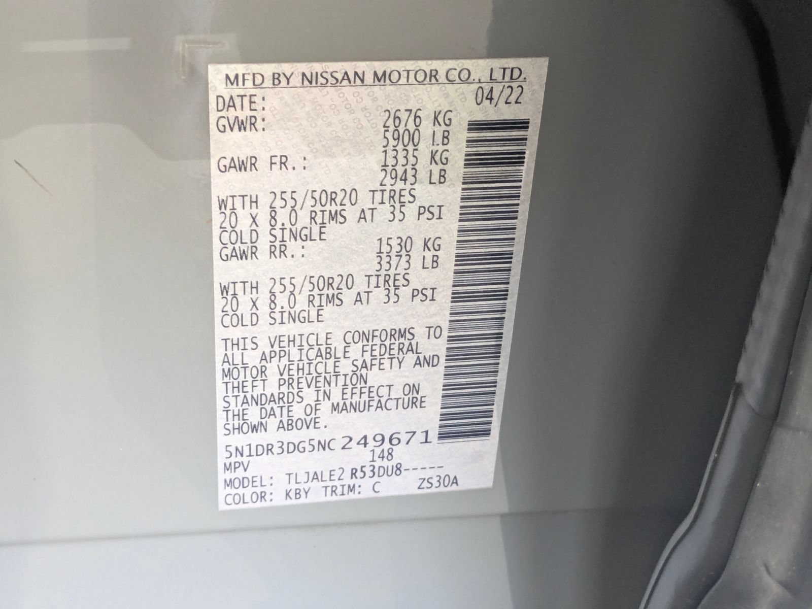 Used 2022 Nissan Pathfinder Platinum w/ Cargo Package FWD image 25
