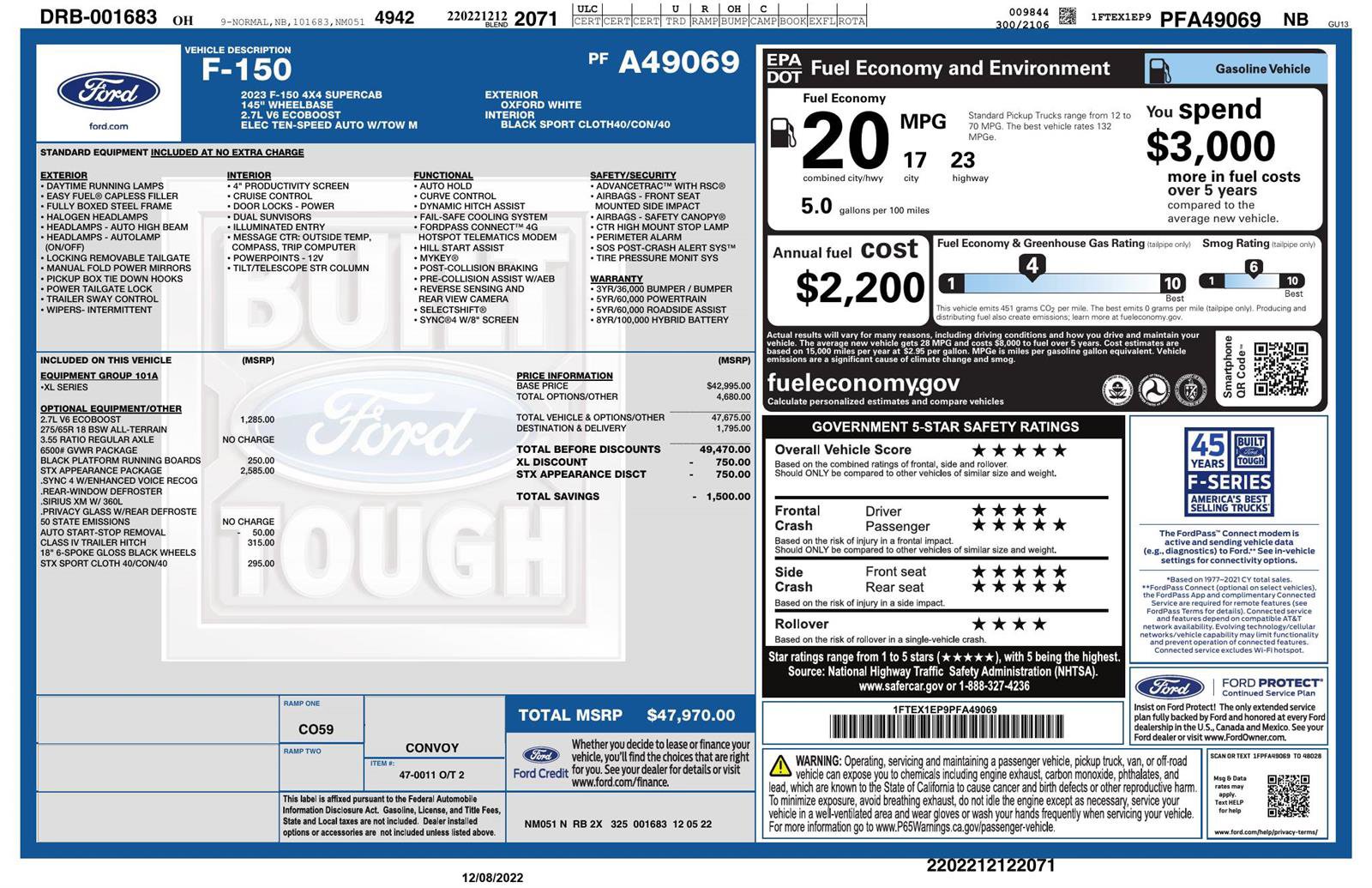 Used 2023 Ford F150 XL w/ STX Appearance Package AWD/4WD image 4