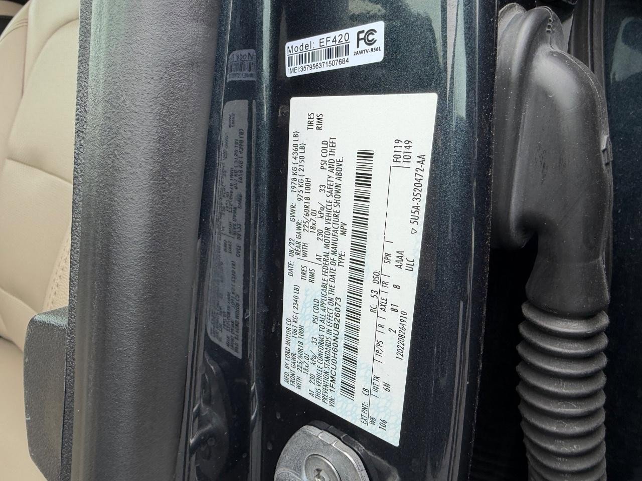 Used 2022 Ford Escape SEL w/ Technology Package image 22