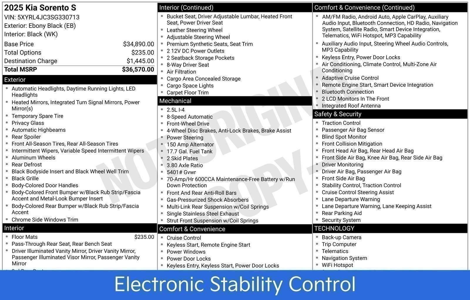 Used 2025 Kia Sorento S image 74