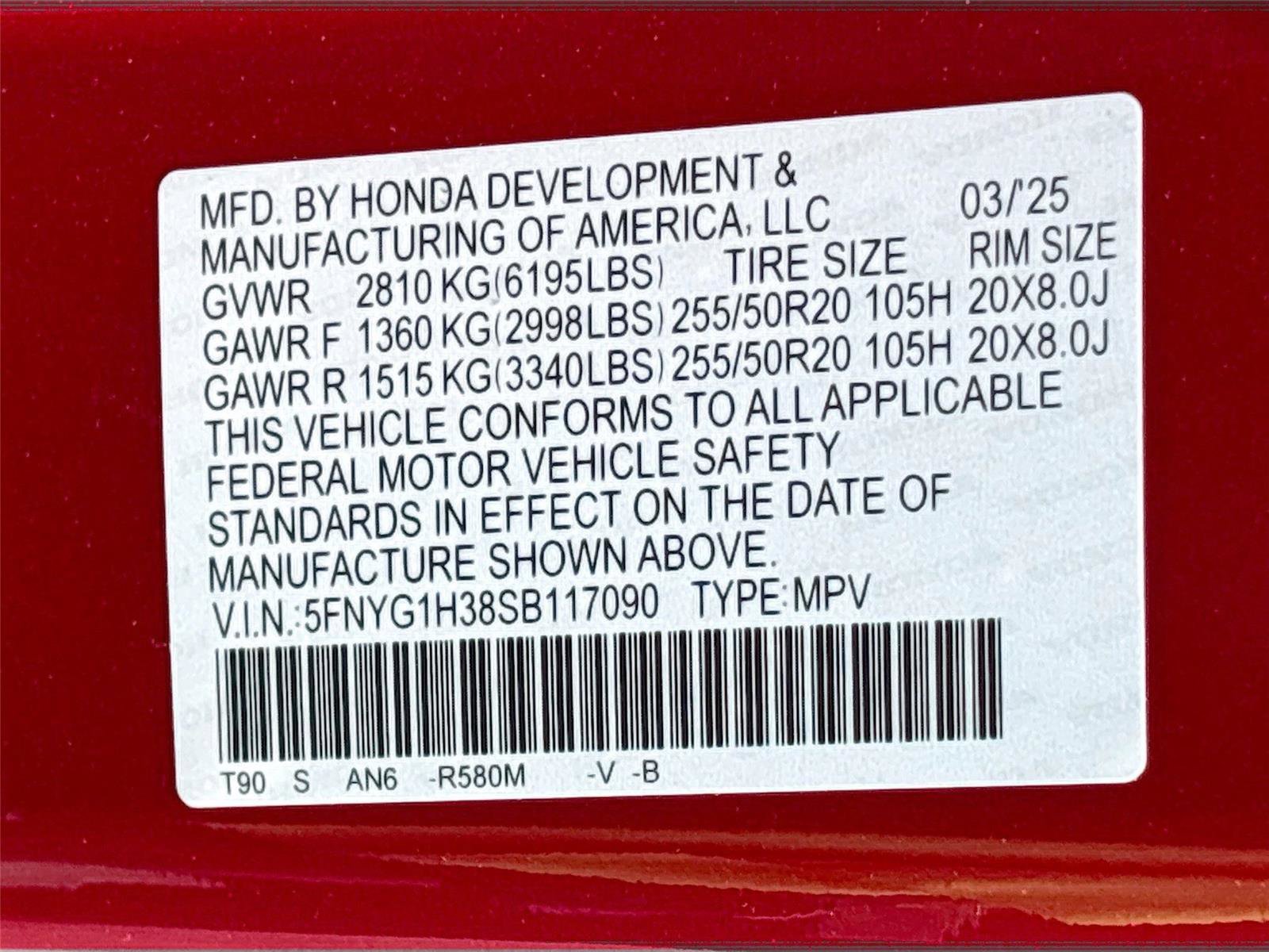 Certified 2025 Honda Pilot Sport image 37