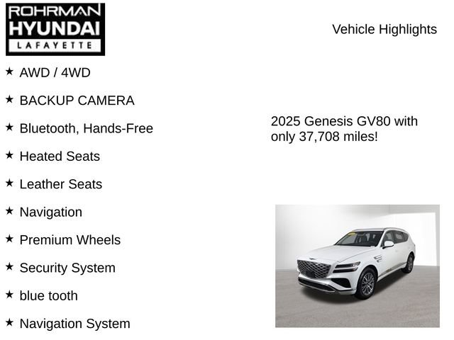 Used 2025 Genesis GV80 2.5T Standard image 7