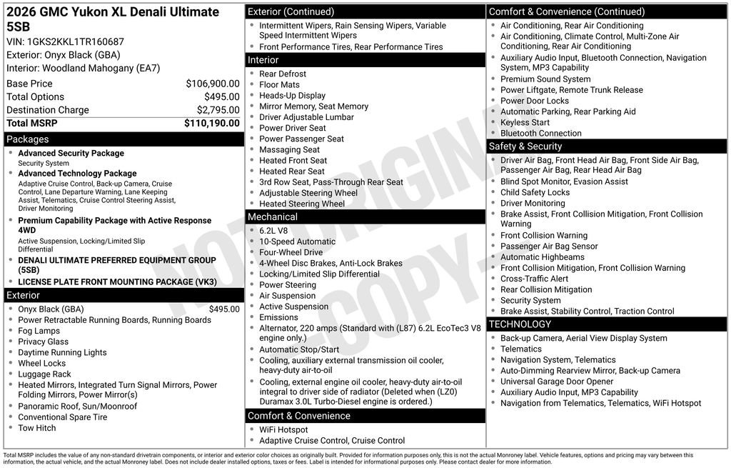 Used 2026 GMC Yukon XL Denali Ultimate AWD/4WD image 4