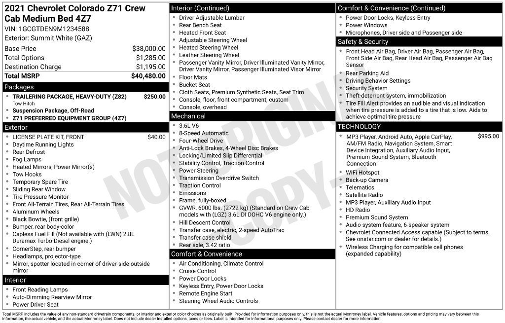 Used 2021 Chevrolet Colorado Z71 AWD/4WD image 29