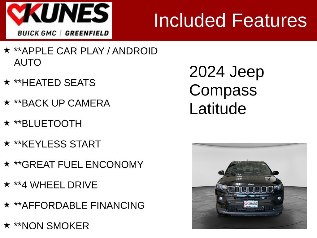 Used 2024 Jeep Compass Latitude AWD/4WD image 2