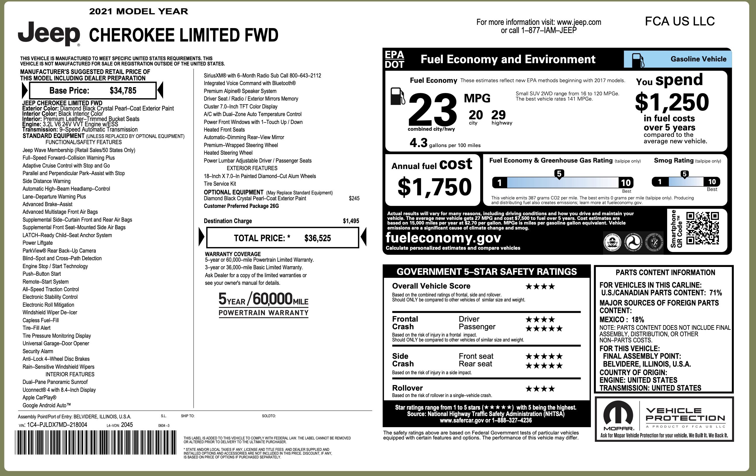 Used 2021 Jeep Cherokee Limited FWD image 4