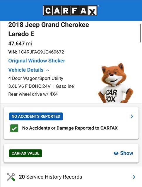 Used 2018 Jeep Grand Cherokee Laredo AWD/4WD image 4