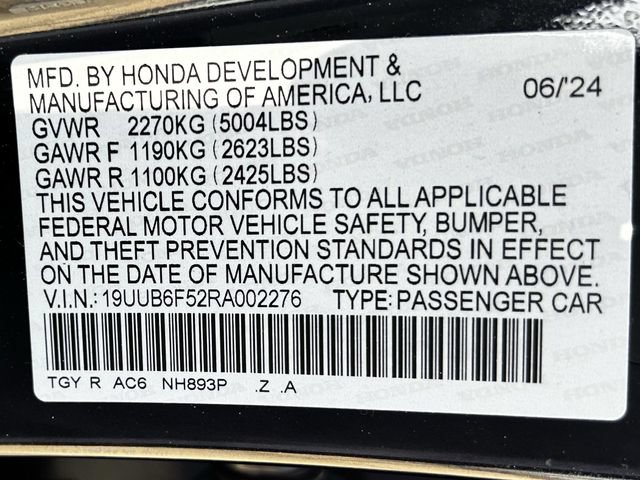 Certified 2024 Acura TLX SH-AWD w/ A-SPEC Pkg image 34