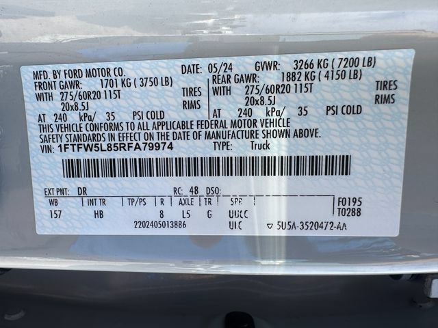Certified 2024 Ford F150 Lariat w/ Equipment Group 502A High AWD/4WD image 33