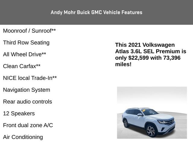 Used 2021 Volkswagen Atlas SEL Premium AWD/4WD image 4