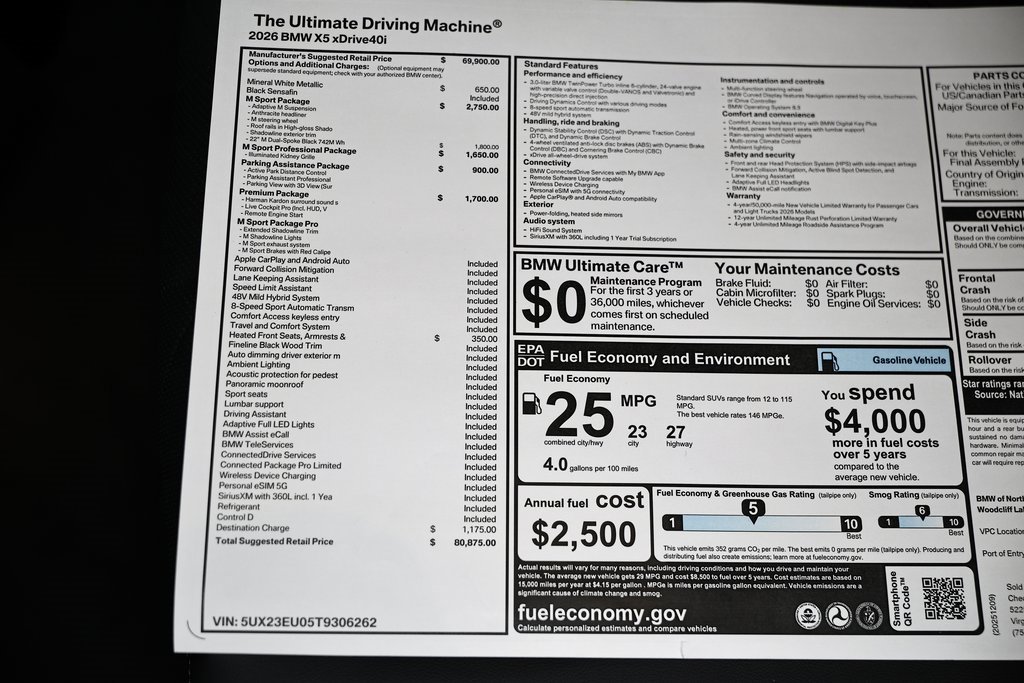 New 2026 BMW X5 xDrive40i w/ M Sport Package image 43