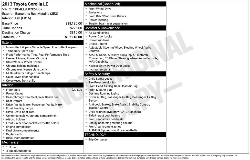 Used 2013 Toyota Corolla LE image 12