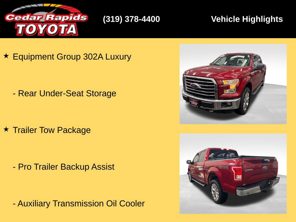 Used 2016 Ford F150 XLT w/ Equipment Group 302A Luxury AWD/4WD image 26