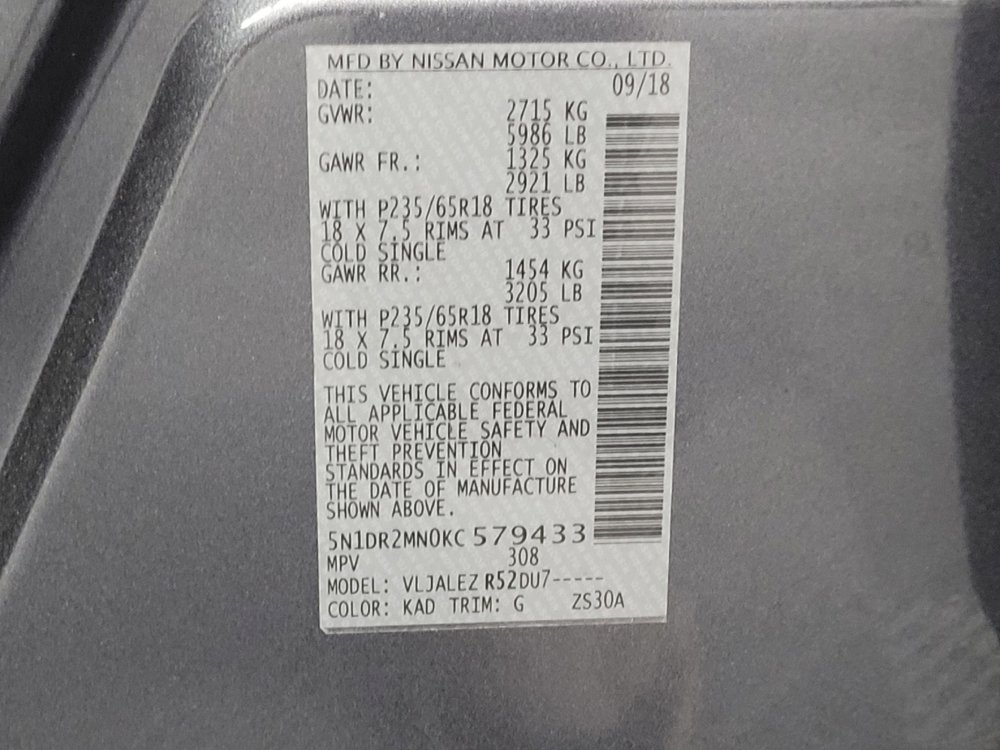 Used 2019 Nissan Pathfinder SV image 33