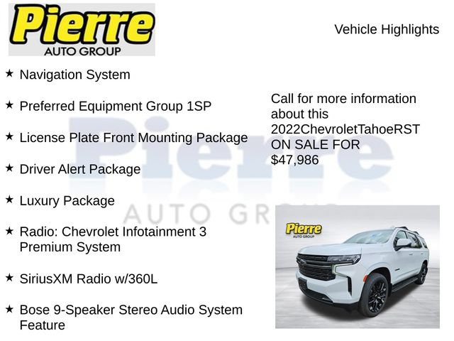 Used 2022 Chevrolet Tahoe RST w/ Luxury Package AWD/4WD image 7