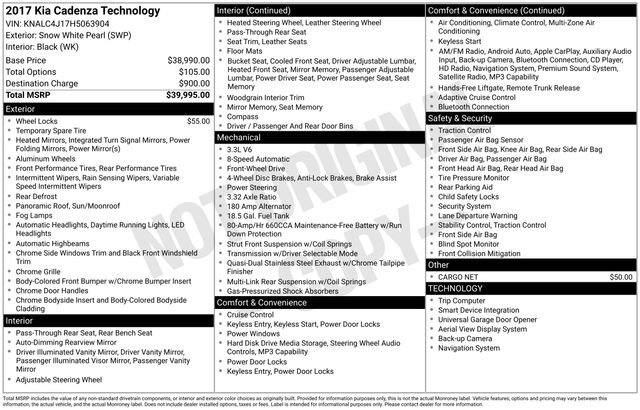 Used 2017 Kia Cadenza Technology image 22