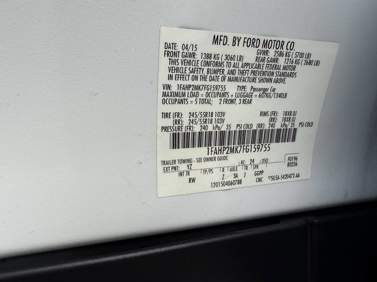 Used 2015 Ford Taurus Police Interceptor AWD image 29