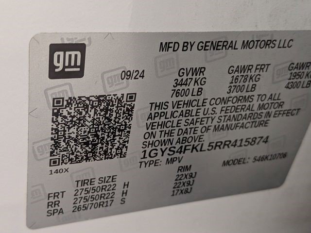 Certified 2024 Cadillac Escalade Sport w/ LPO, ONYX Package AWD/4WD image 30