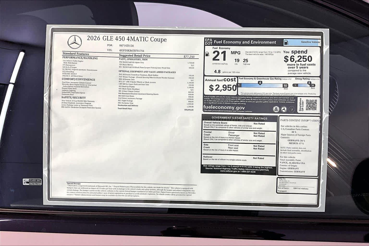 New 2026 Mercedes-Benz GLE 450 4MATIC Coupe image 18