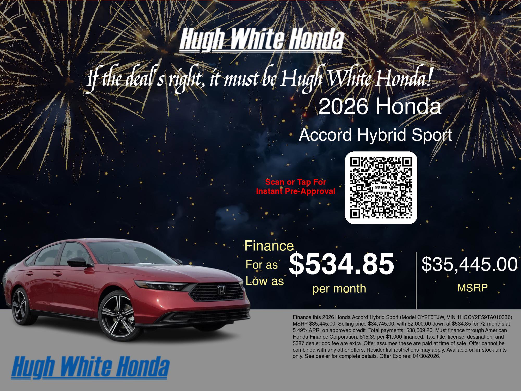 New 2026 Honda Accord Sport image 7