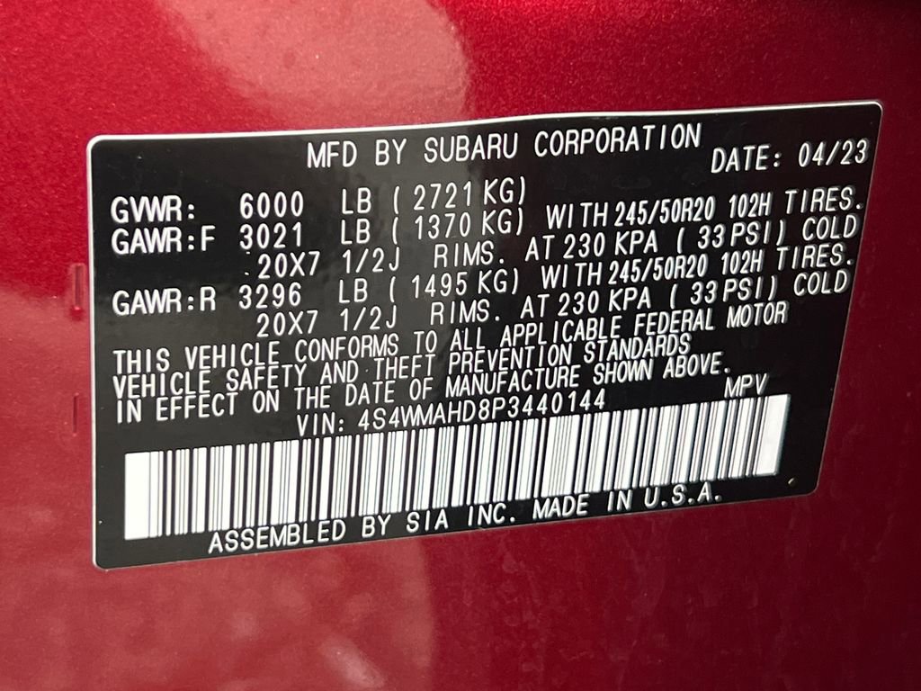 Certified 2023 Subaru Ascent Onyx Edition image 32