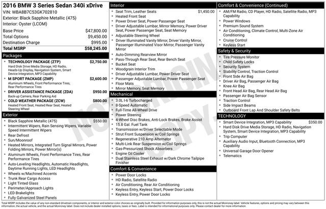 Used 2016 BMW 340i xDrive Sedan image 21