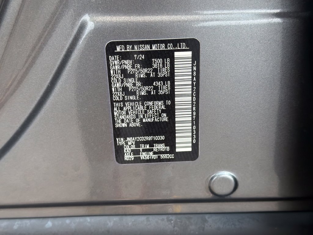 Used 2024 Nissan Armada Platinum w/ Cargo Package AWD/4WD image 50