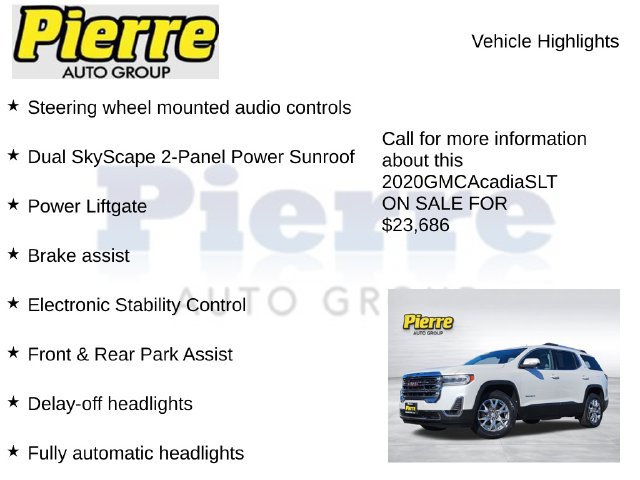 Used 2020 GMC Acadia SLT w/ Trailering Package AWD/4WD image 23
